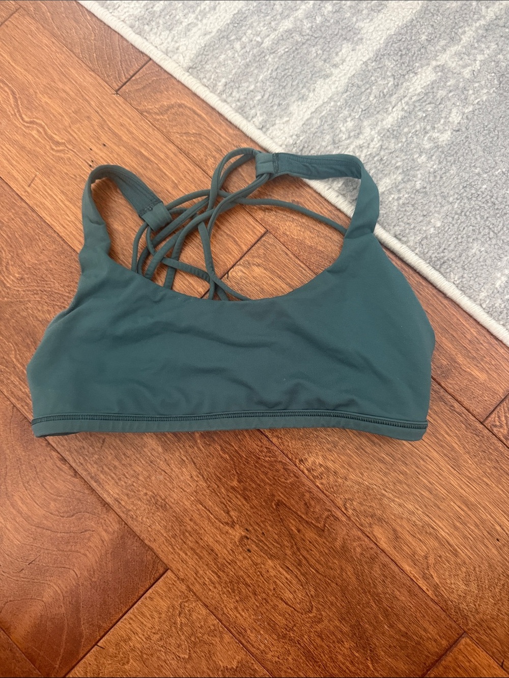 lululemon athletica Strappy Back Sports Bra - Teal Green